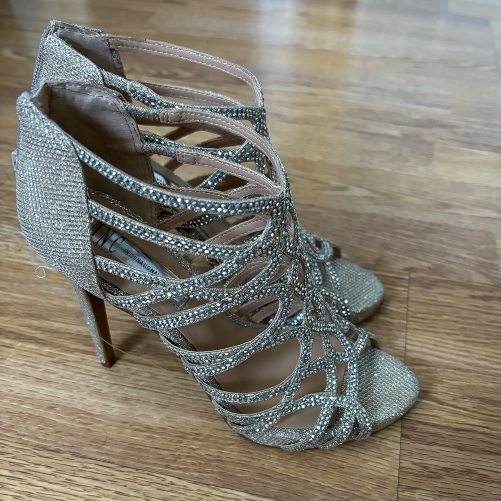 Inc. International Concepts Women's Sharee High Heel Rhinestone Evening Sandals